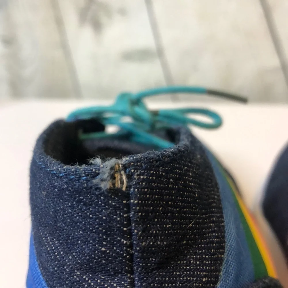 YRU Beam Hi Denim Shoes Sneakers Rainbow 9